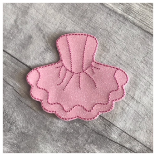 Ballet tutu large feltie pink glitter