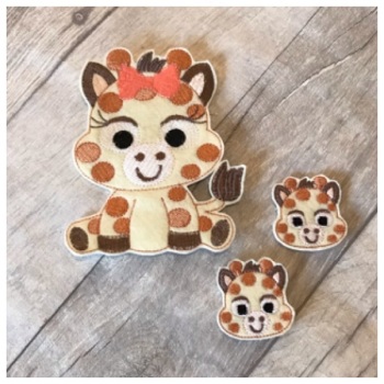 Baby Giraffe bow holder bundle