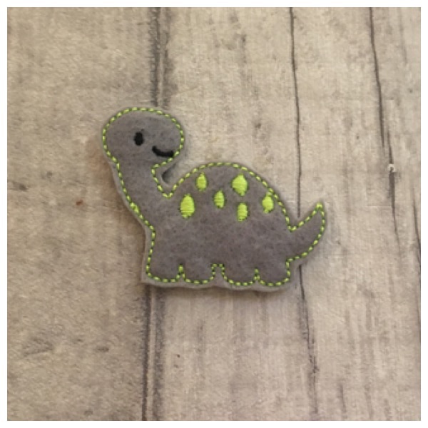 Dinosaur feltie grey 