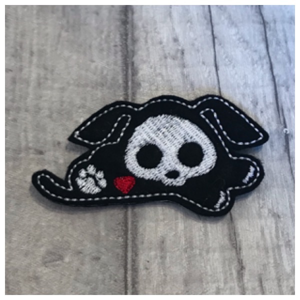 Skull dog feltie