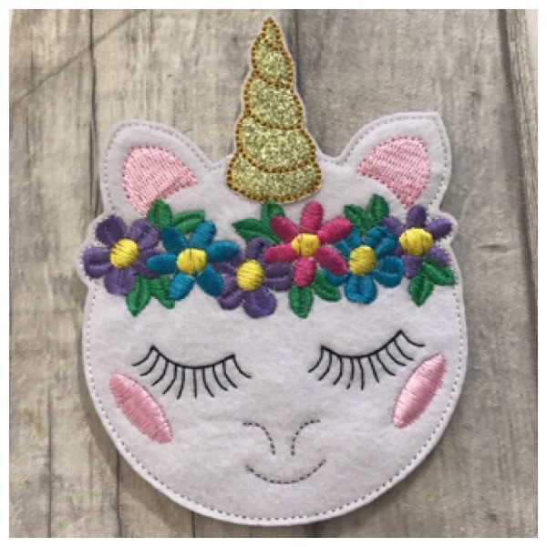Sleeping Unicorn XL feltie bright glitter