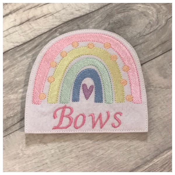 Personalised Dot Rainbow feltie pastel