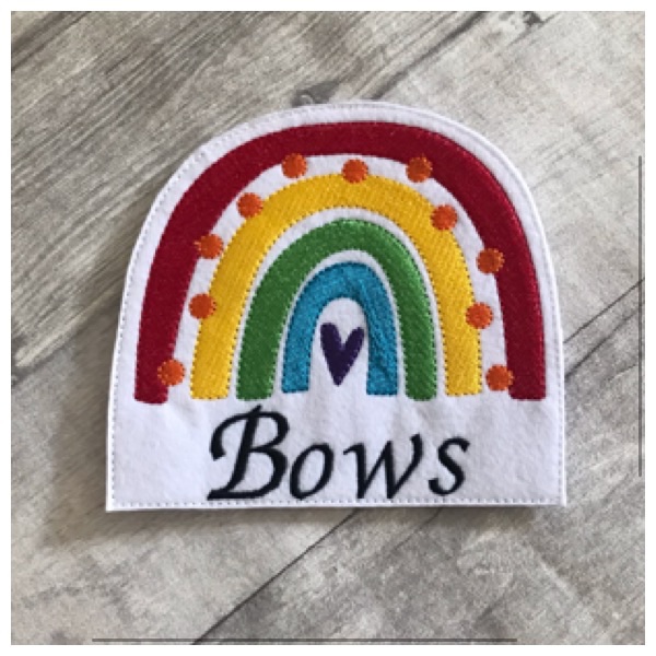 Personalised Dot Rainbow Feltie Bright