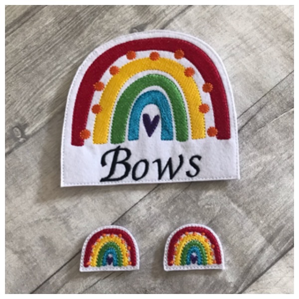 Personalised Dot Rainbow Feltie Bundle Bright