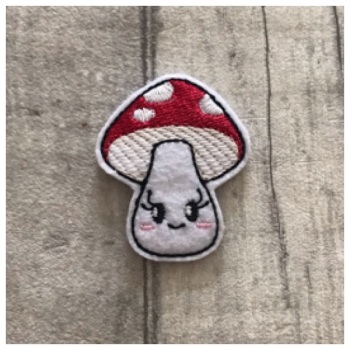 Toadstool/Mushroom Feltie Red