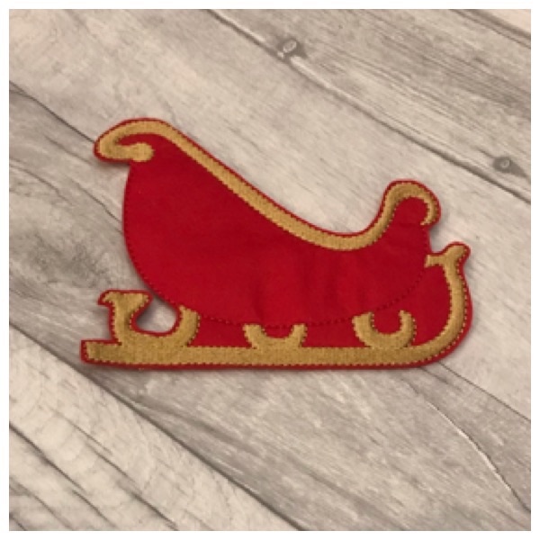 Oversized Sleigh Feltie Red 