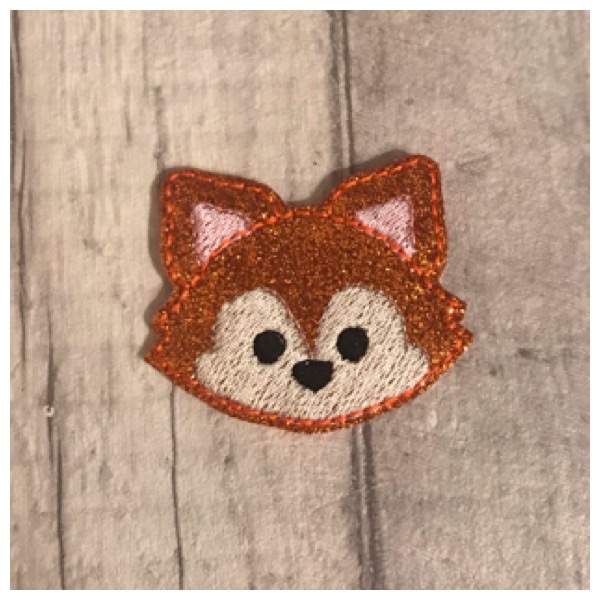 Fox Head Feltie Glitter