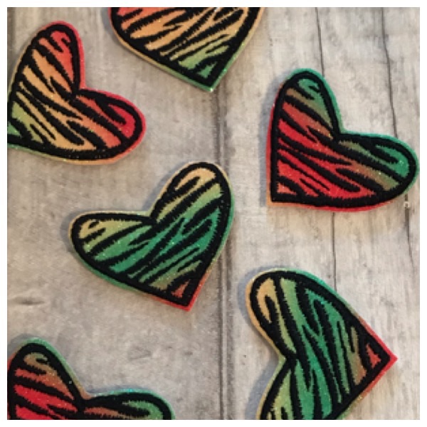 Rainbow Reggae Zebra Heart Feltie 