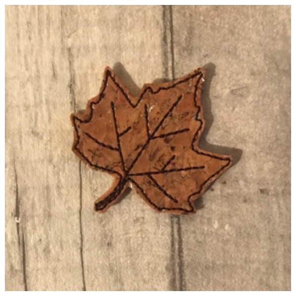 Leaf  Feltie Cork Silver Flecks 
