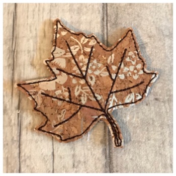 Leaf Headband Slider Cork With Silver Flowers