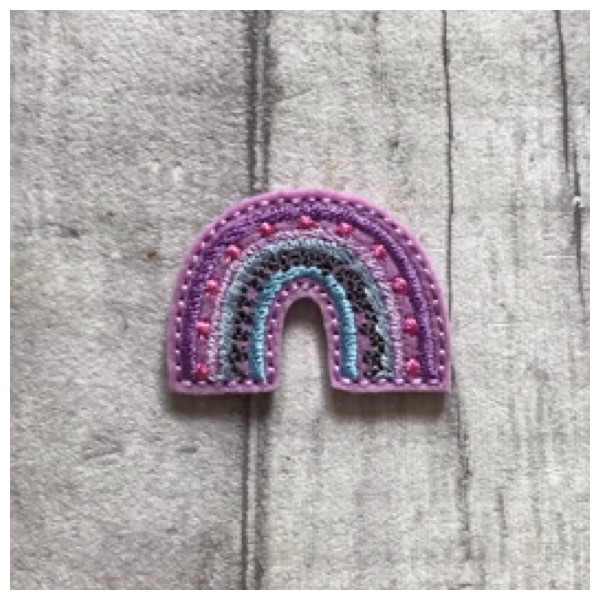 Rainbow Swirly Feltie Purple