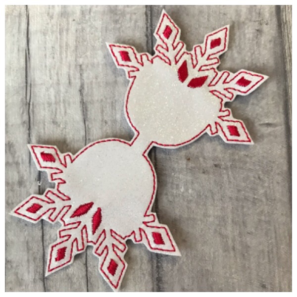 Snowflake Bow Parts Red