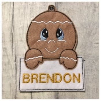 Gingerbread Boy Ornament Feltie