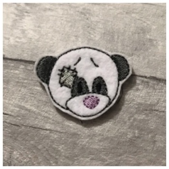 Raggy Panda Head Feltie