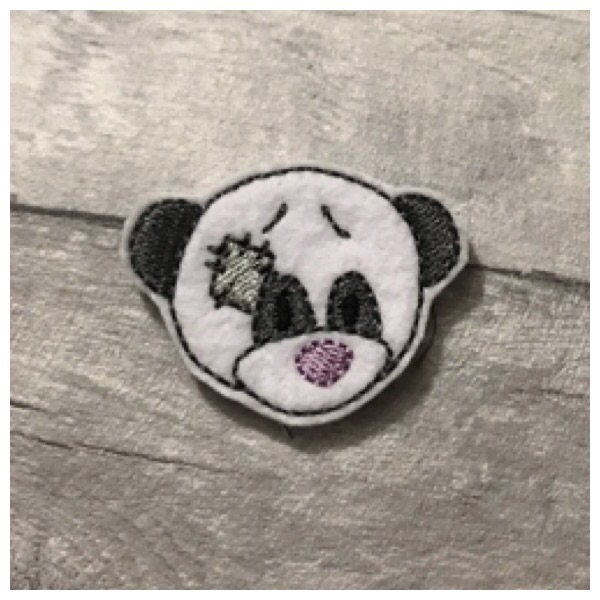 Raggy Panda Head Feltie