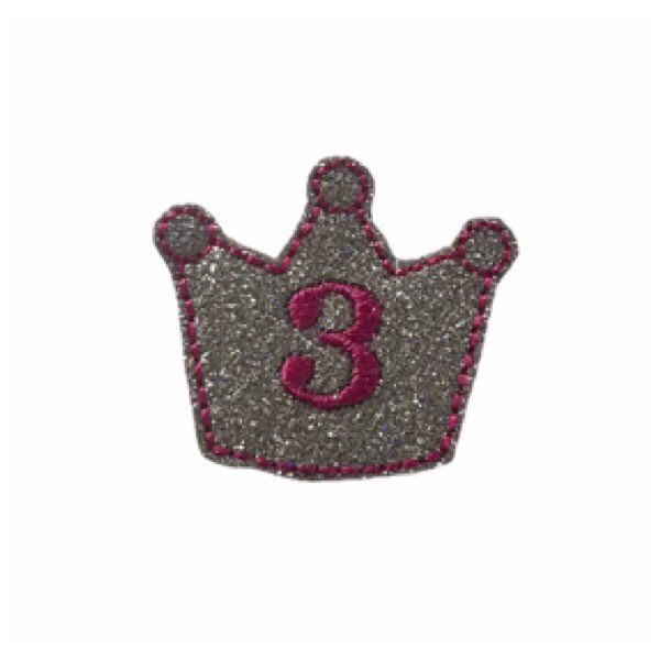 Number 3 Crown Feltie