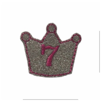 Number 7 Crown Feltie