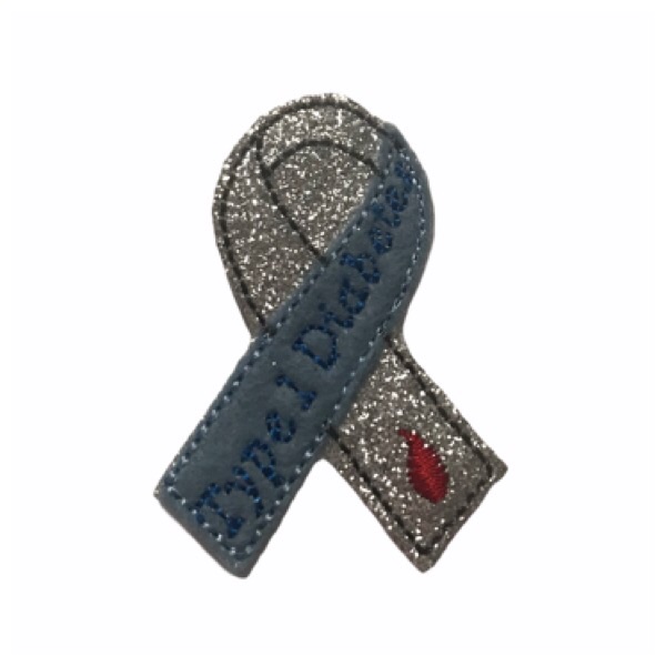Type 1 Diabetes Ribbon Feltie