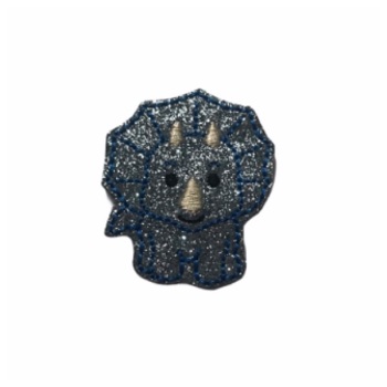 Glitter dinosaur feltie blue