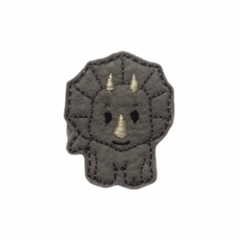 Triceratops Feltie Grey