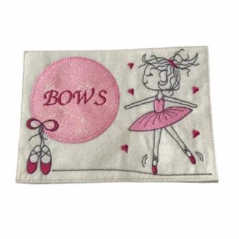 Ballerina Large Feltie Pink Glitter