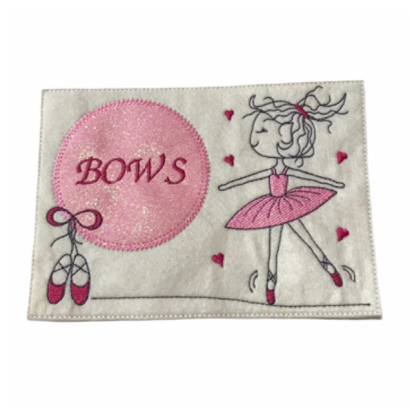 Ballerina Large Feltie Pink Glitter