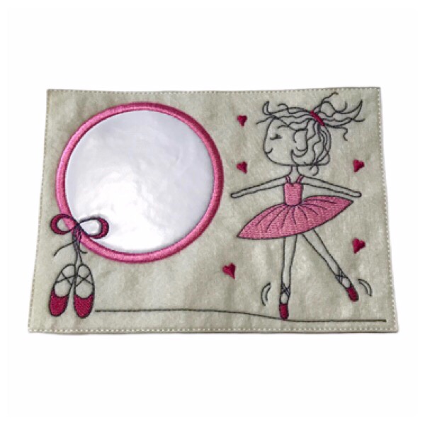 Ballerina Large Feltie White PVC