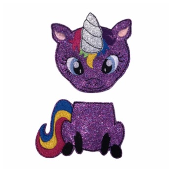 Unicorn 2 Part Feltie Set Purple