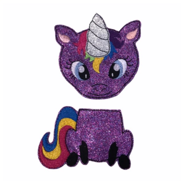 Purple Unicorn 2 Part Feltie Set