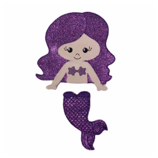 Mermaid Bow Holder Feltie Purple
