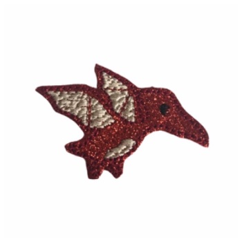 Pterodactyl Feltie Red Glitter