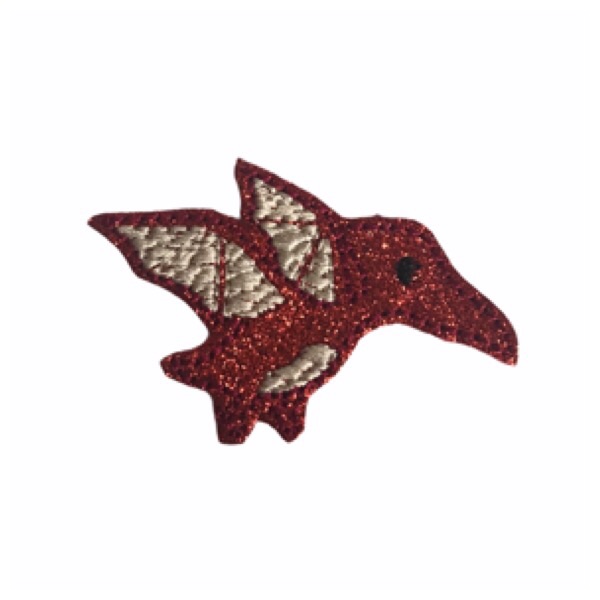 Pterodactyl Feltie Red Glitter