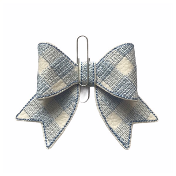 Gingham Bow Parts Pale Blue