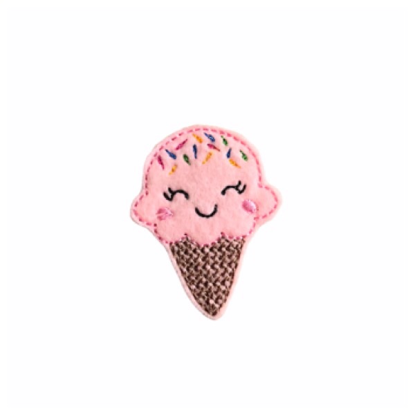 Ice Cream Feltie Pink