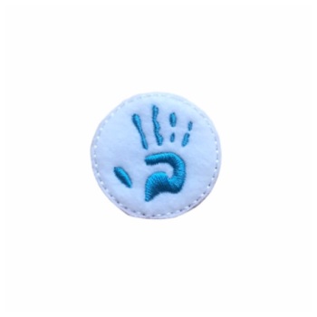Blue Hand Print Feltie