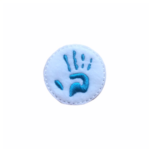 Blue Hand Print Feltie