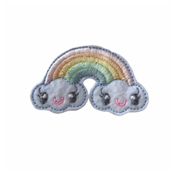 Happy rainbow feltie (pastel) 
