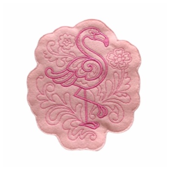 Patterned Flamingo Feltie