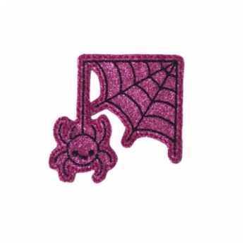 Spider On Web Feltie Pink