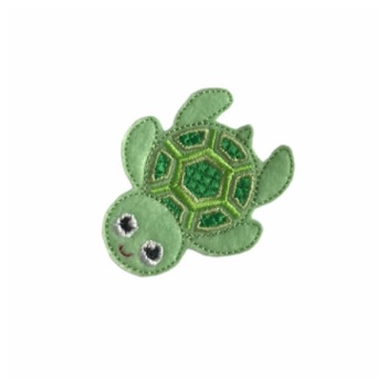 Smiley Turtle Feltie Boy Green