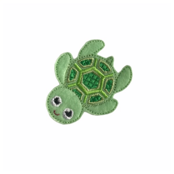 Smiley Turtle Feltie Boy Green
