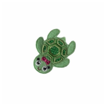 Smiley Turtle Feltie Girl Green