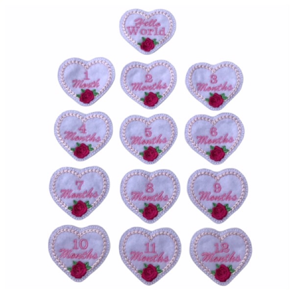 Memory Milestone Feltie Rose Collection