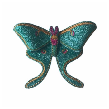 Luna Moth Bow Parts Aqua