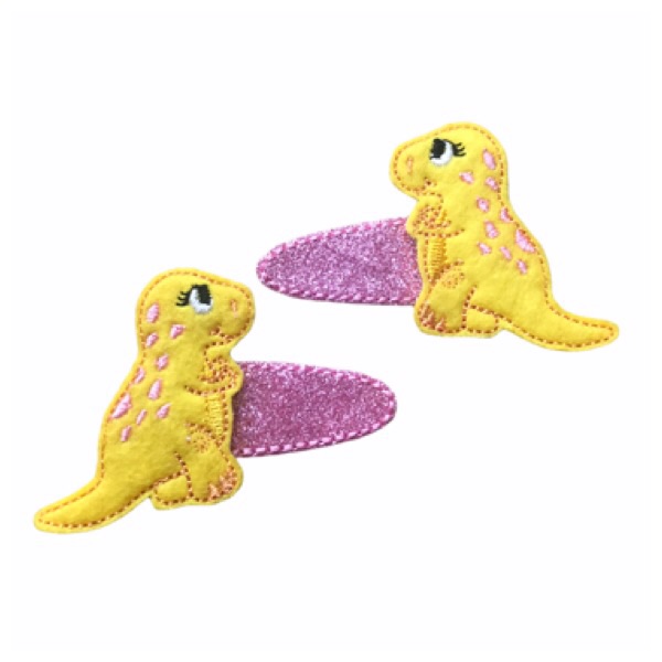 Paired Dino Snap Clip Parts Yellow