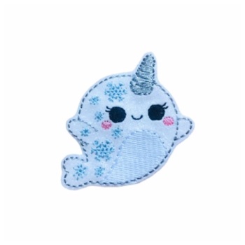 Snowflake Narwhal Feltie