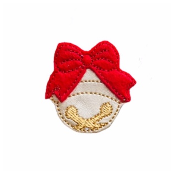 Bell With Red Bow Feltie
