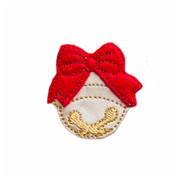 Bell With Red Bow Feltie