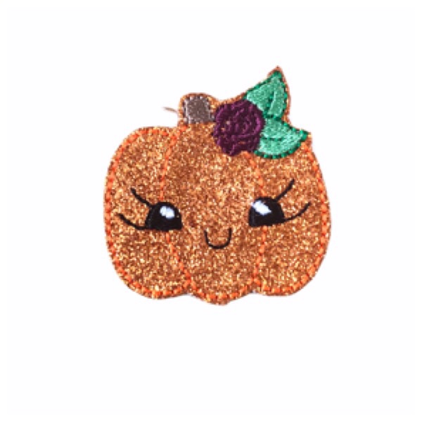 Rose Pumpkin Glitter Burgandy 