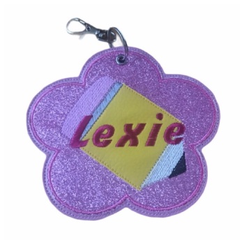 Personalised flower Pencil Tag/Keyring